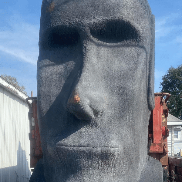 Easter Island Head Spray Foam Art